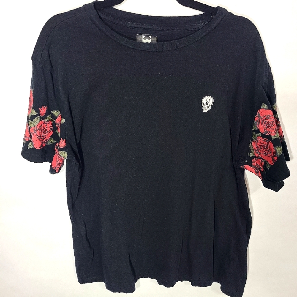 WXYZ Men's Size Xtra Large‎ XL Button Down Skull Shirt Top Graphic Tee Grunge